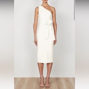 NWT Shona Joy One Shoulder Midi Dress - Ivory